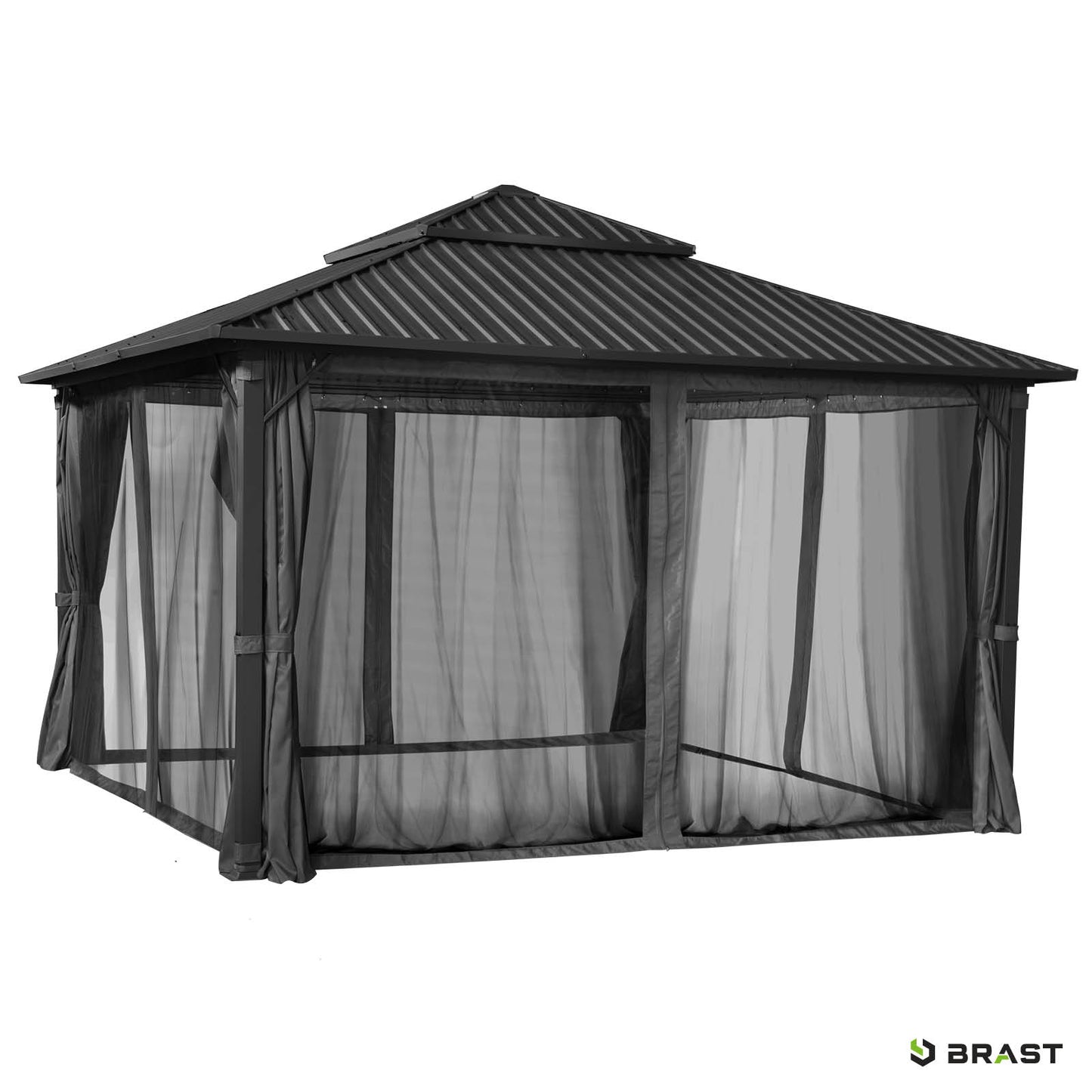 Alu Pavillon MIAMI mit Stahldach 4x4