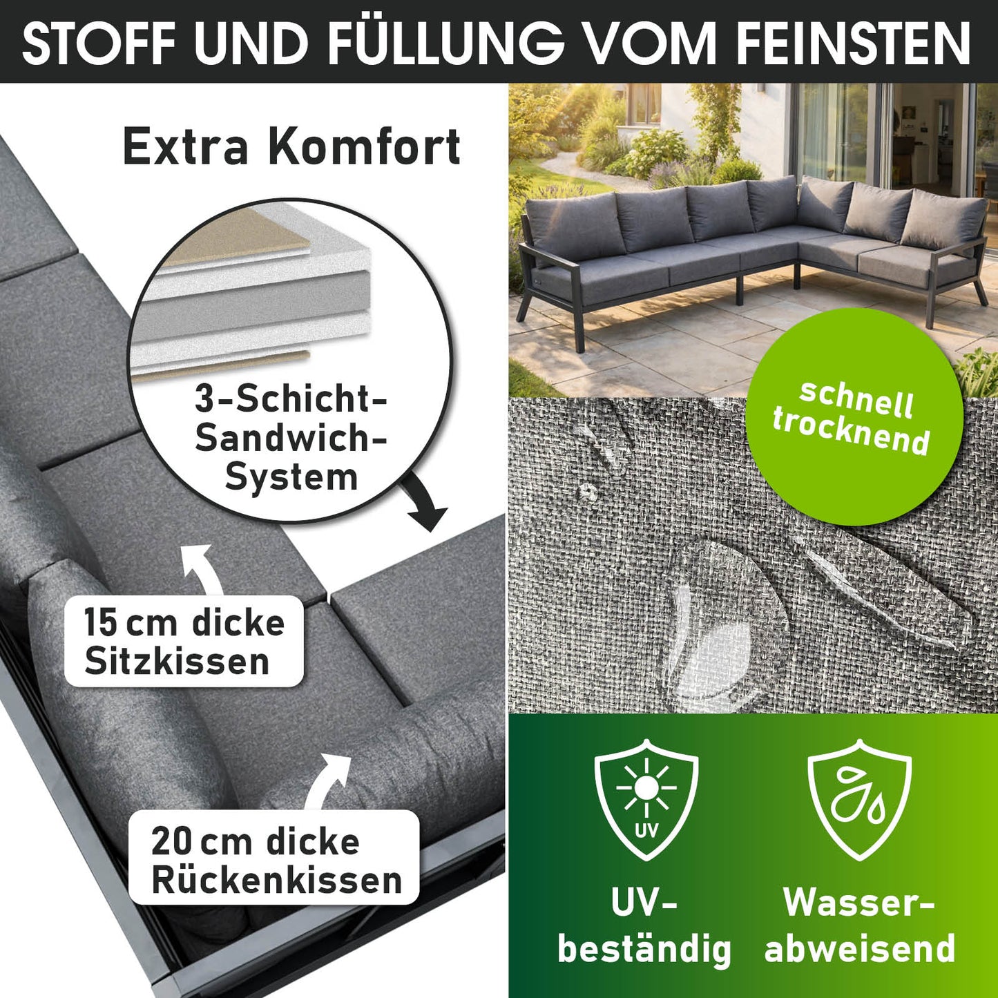 BRAST Alu Ecksofa Lounge ADRIA