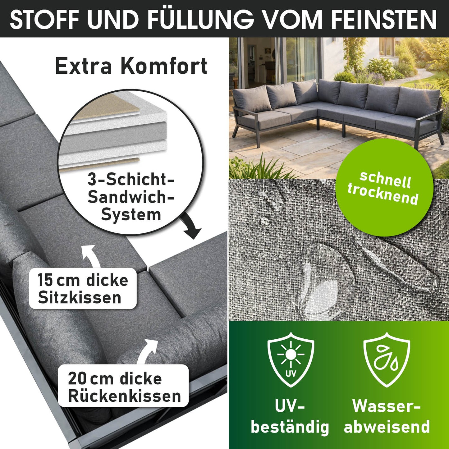 BRAST Alu Ecksofa Lounge ADRIA