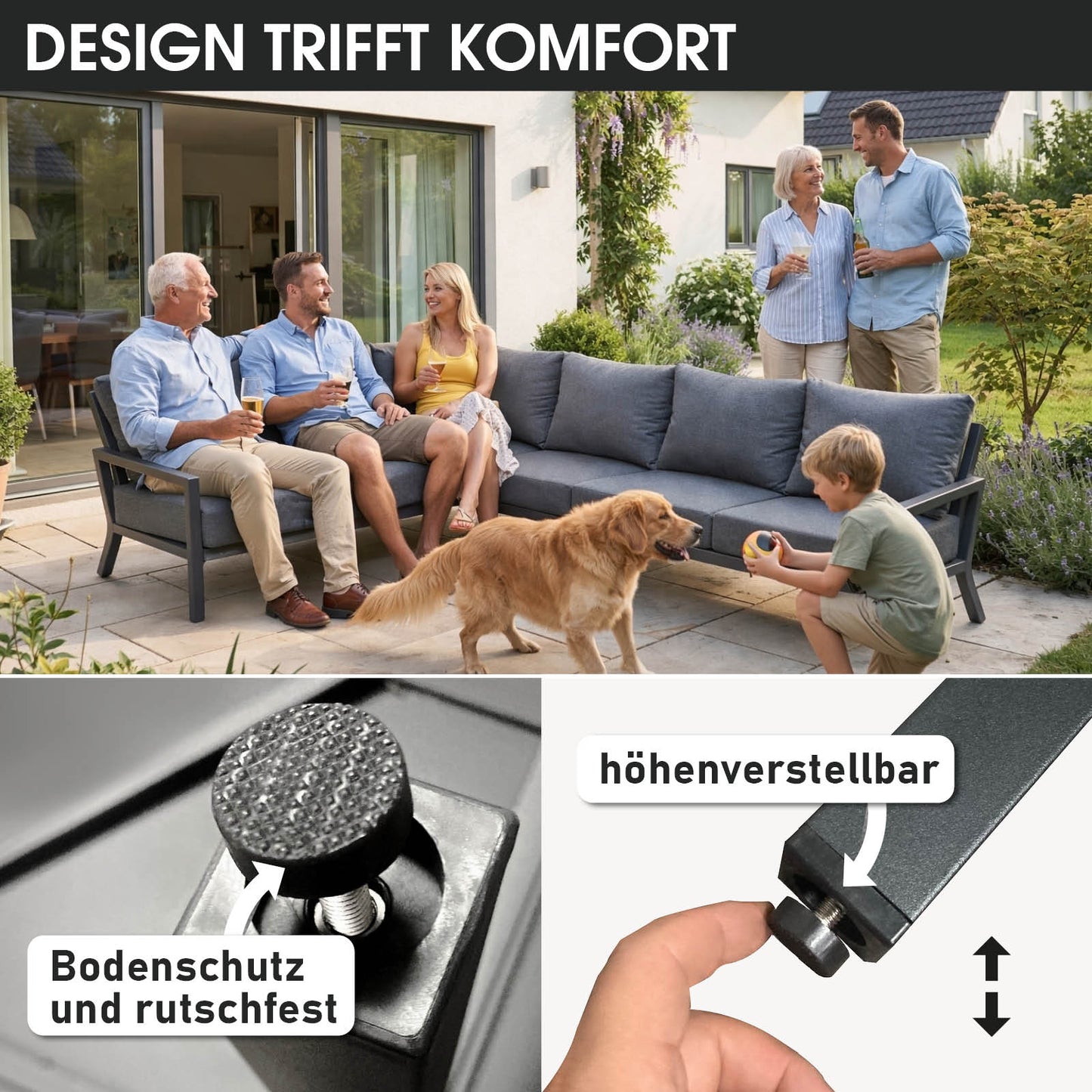 BRAST Alu Ecksofa Lounge ADRIA