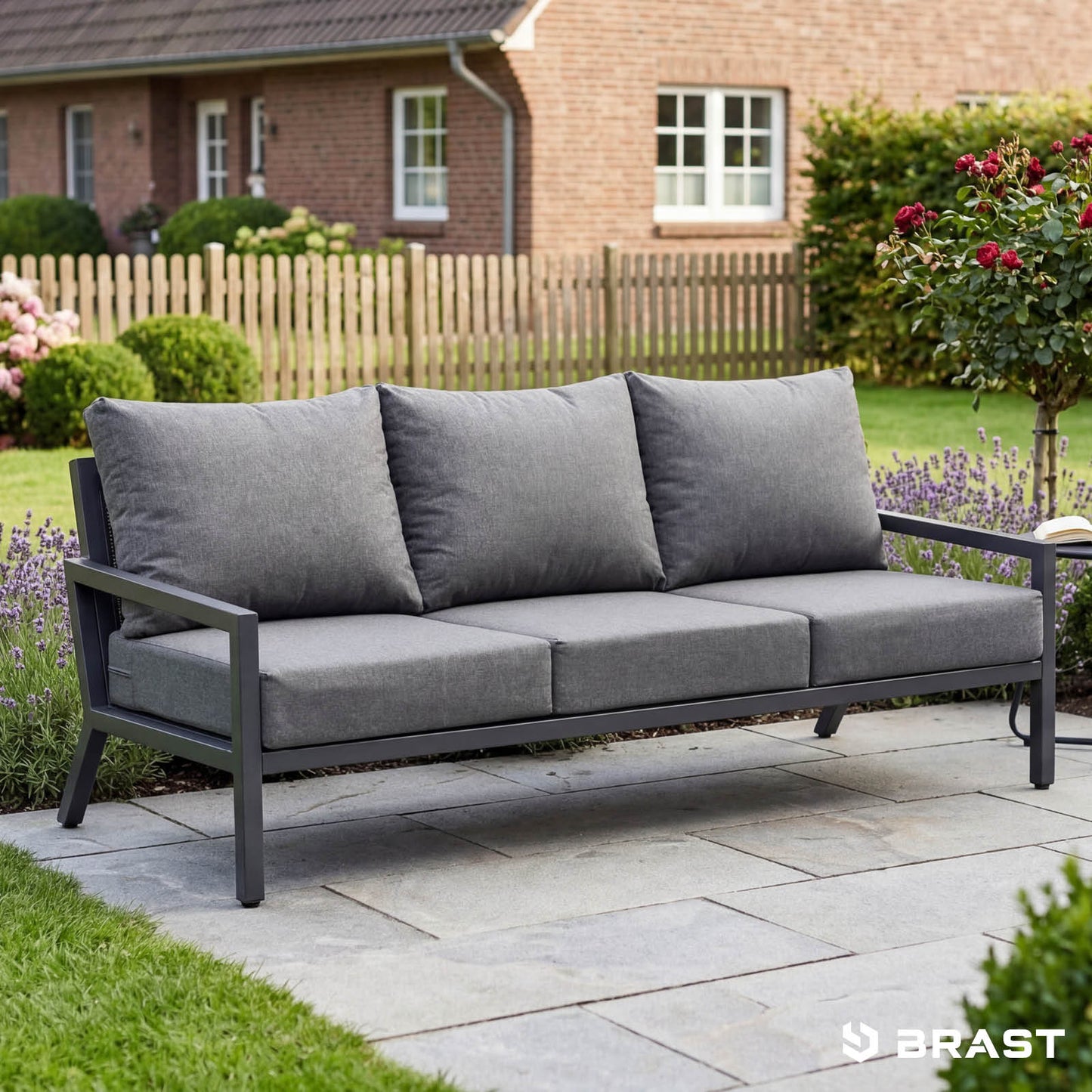 BRAST Alu 3-Sitzer Sofa ADRIA