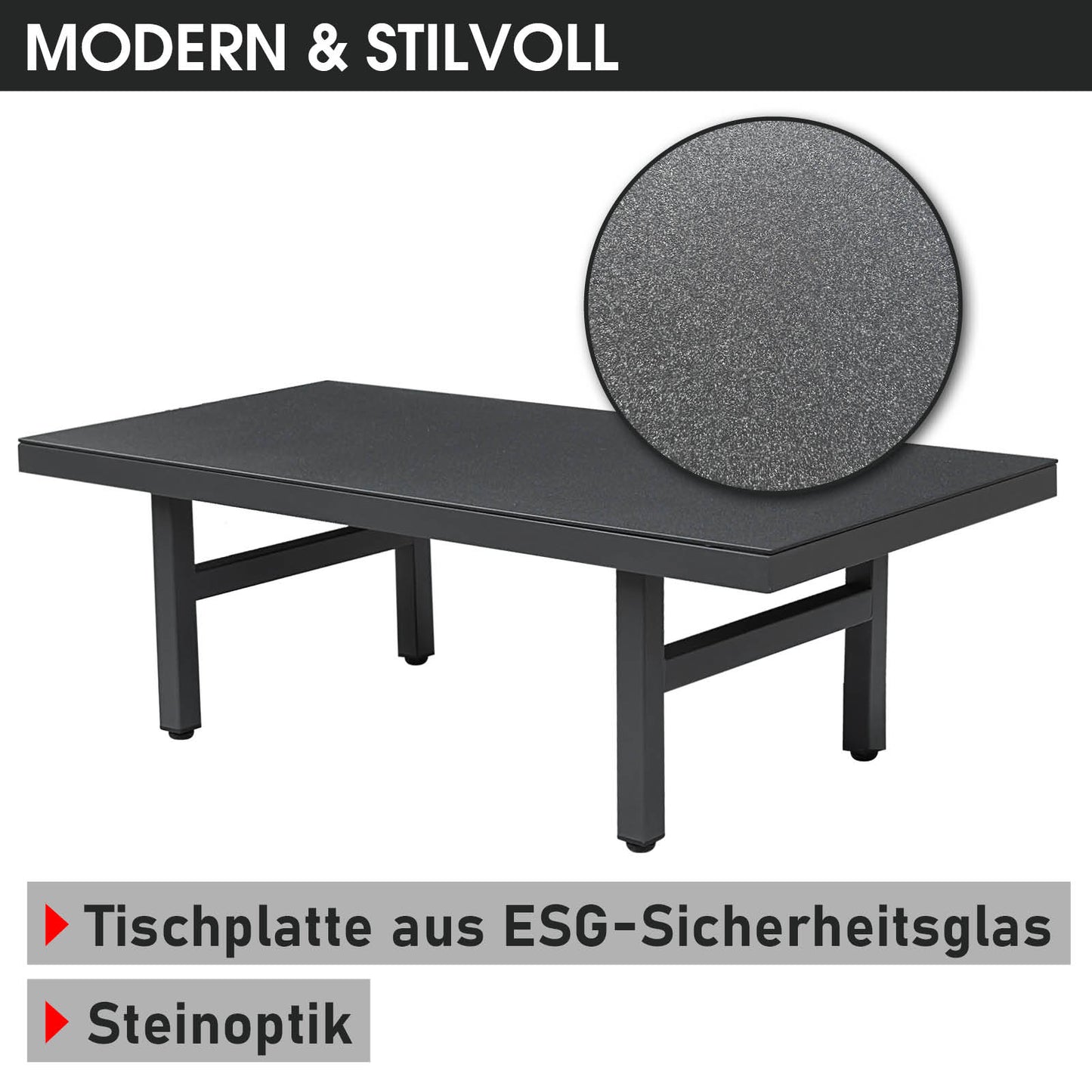 BRAST Alu Loungetisch ADRIA