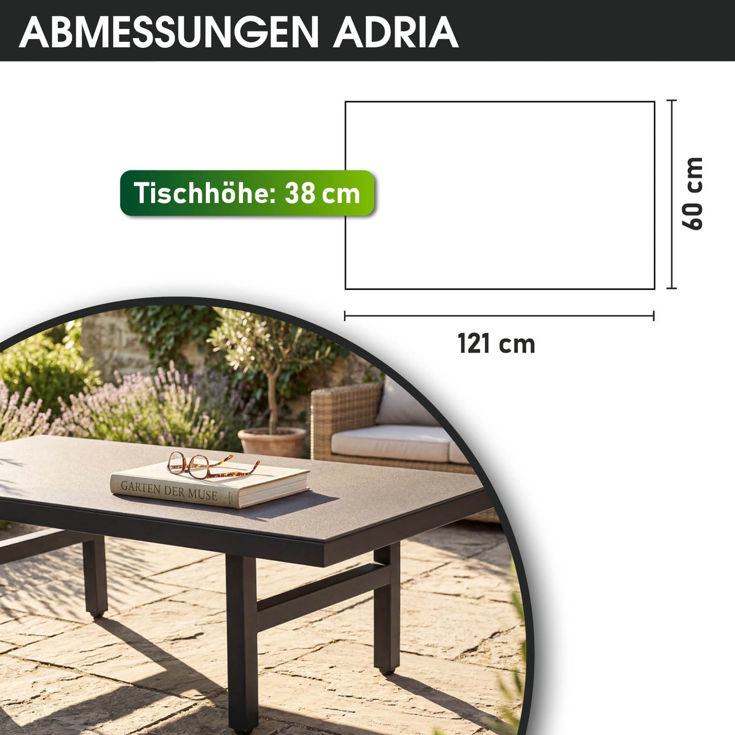 BRAST Alu Loungetisch ADRIA