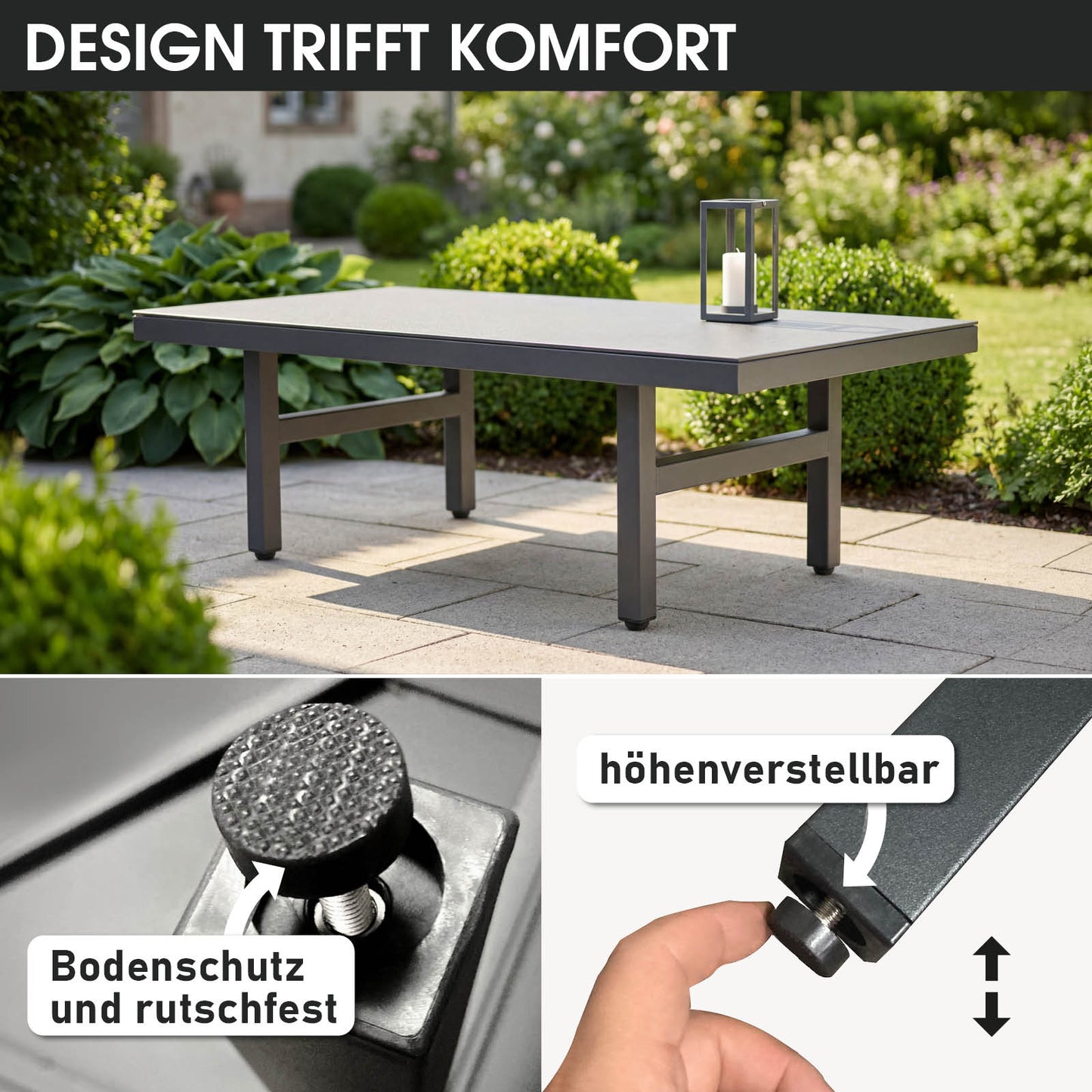 BRAST Alu Loungetisch ADRIA