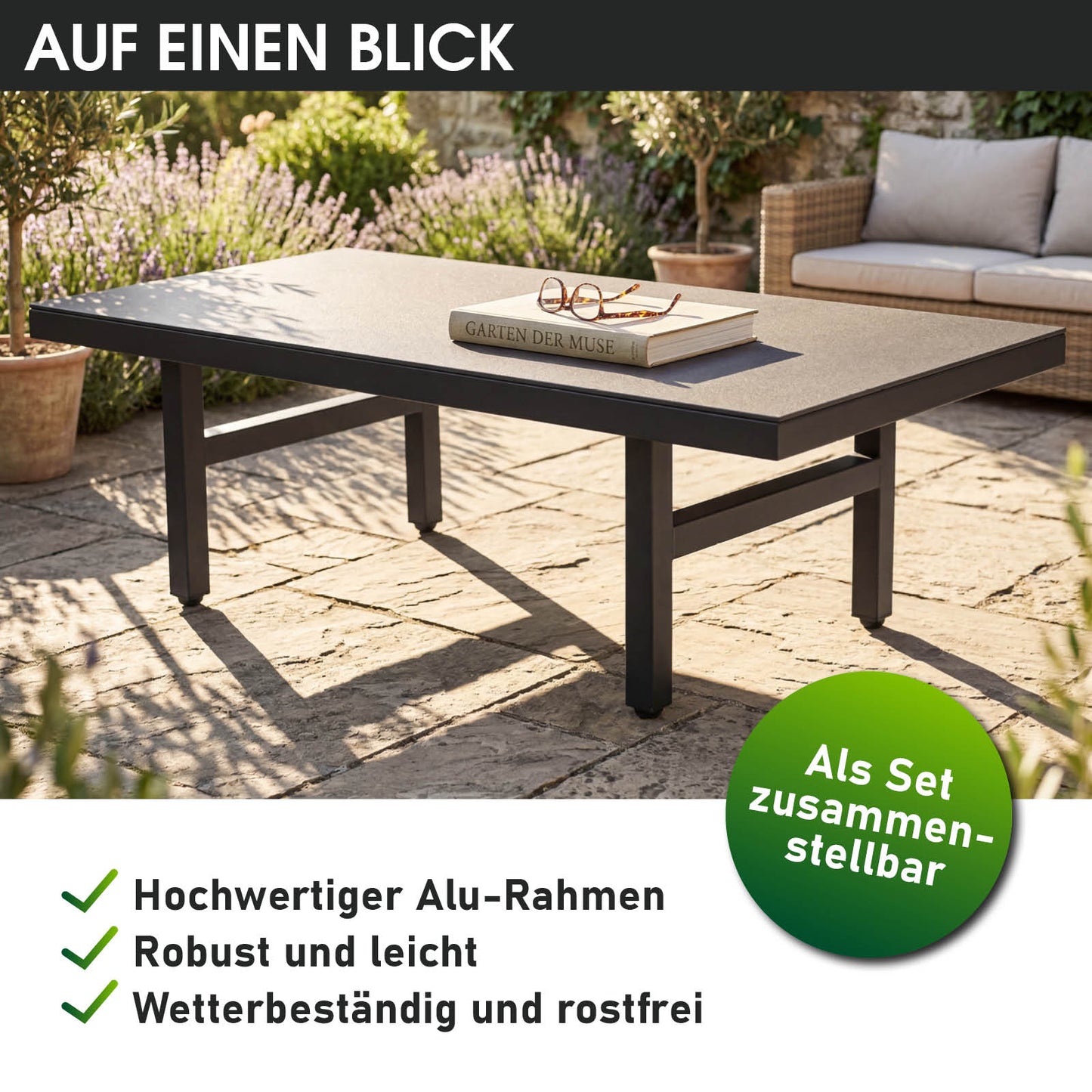 BRAST Alu Loungetisch ADRIA