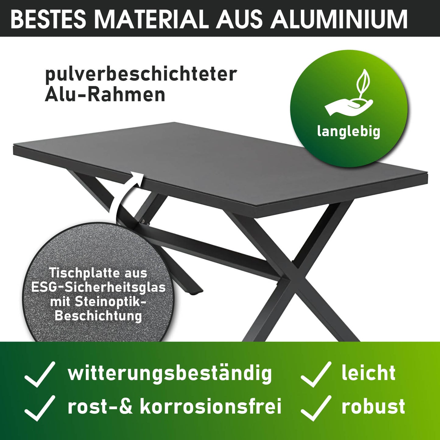 BRAST Alu Outdoor Esstisch ADRIA