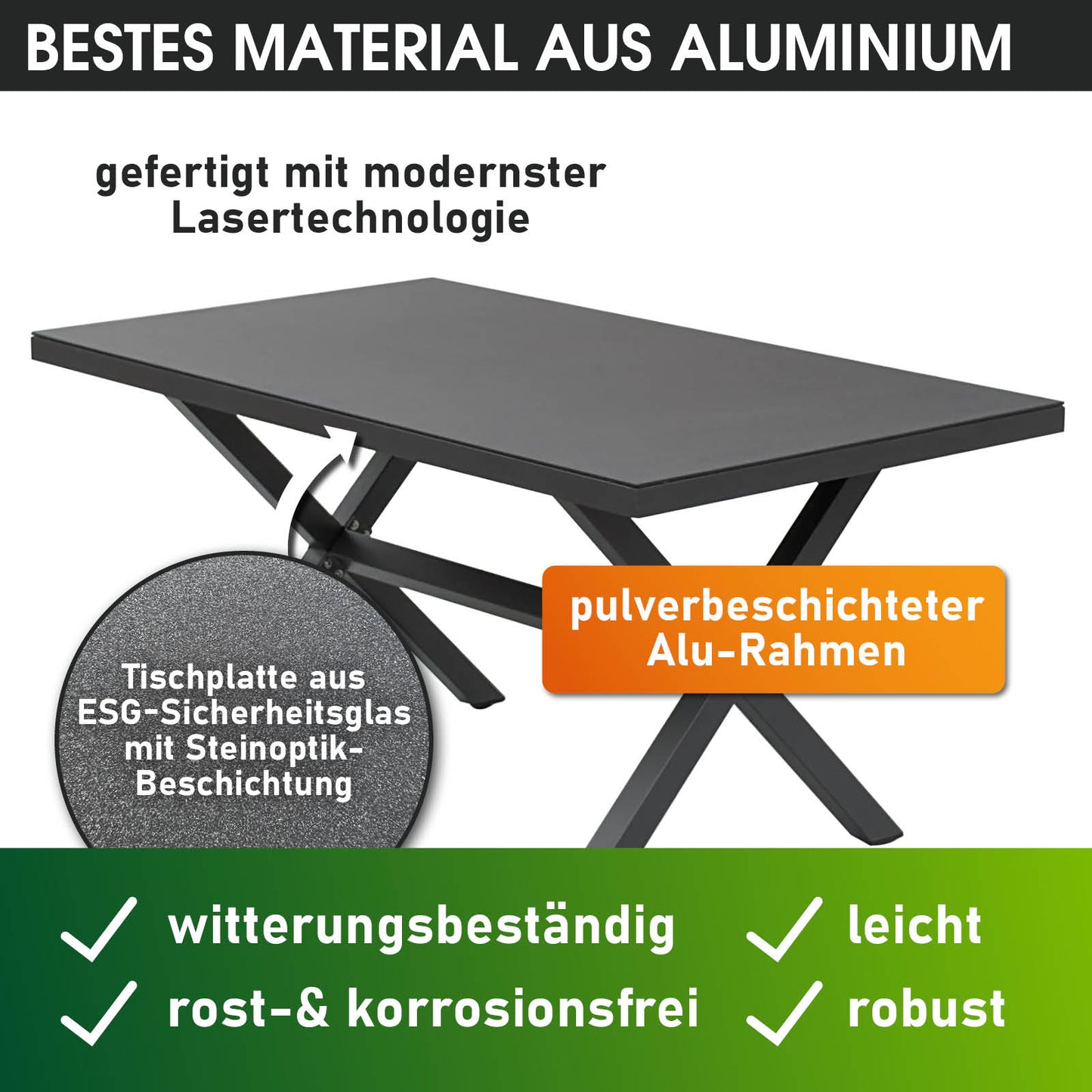 BRAST Alu Outdoor Esstisch ADRIA