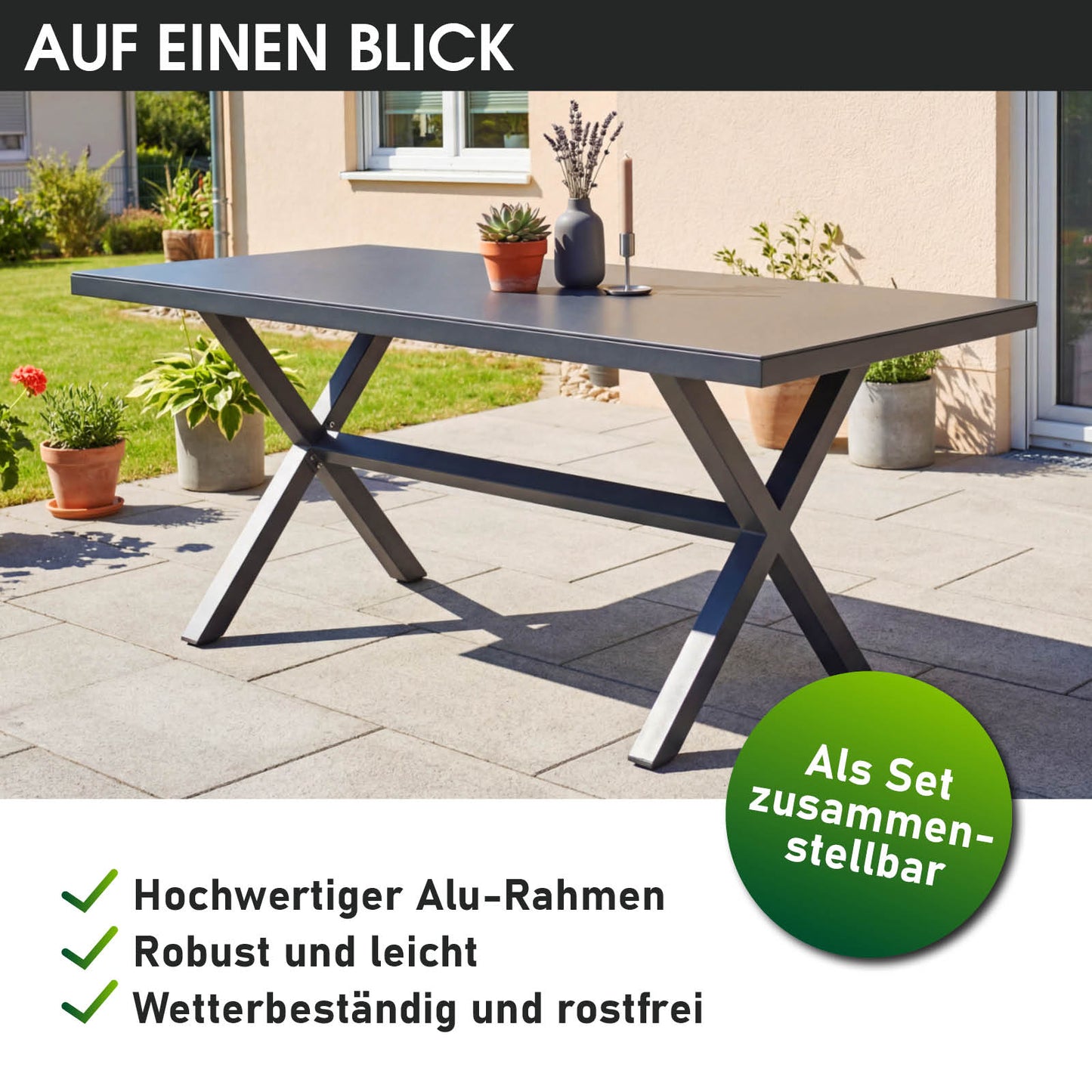 BRAST Alu Outdoor Esstisch ADRIA