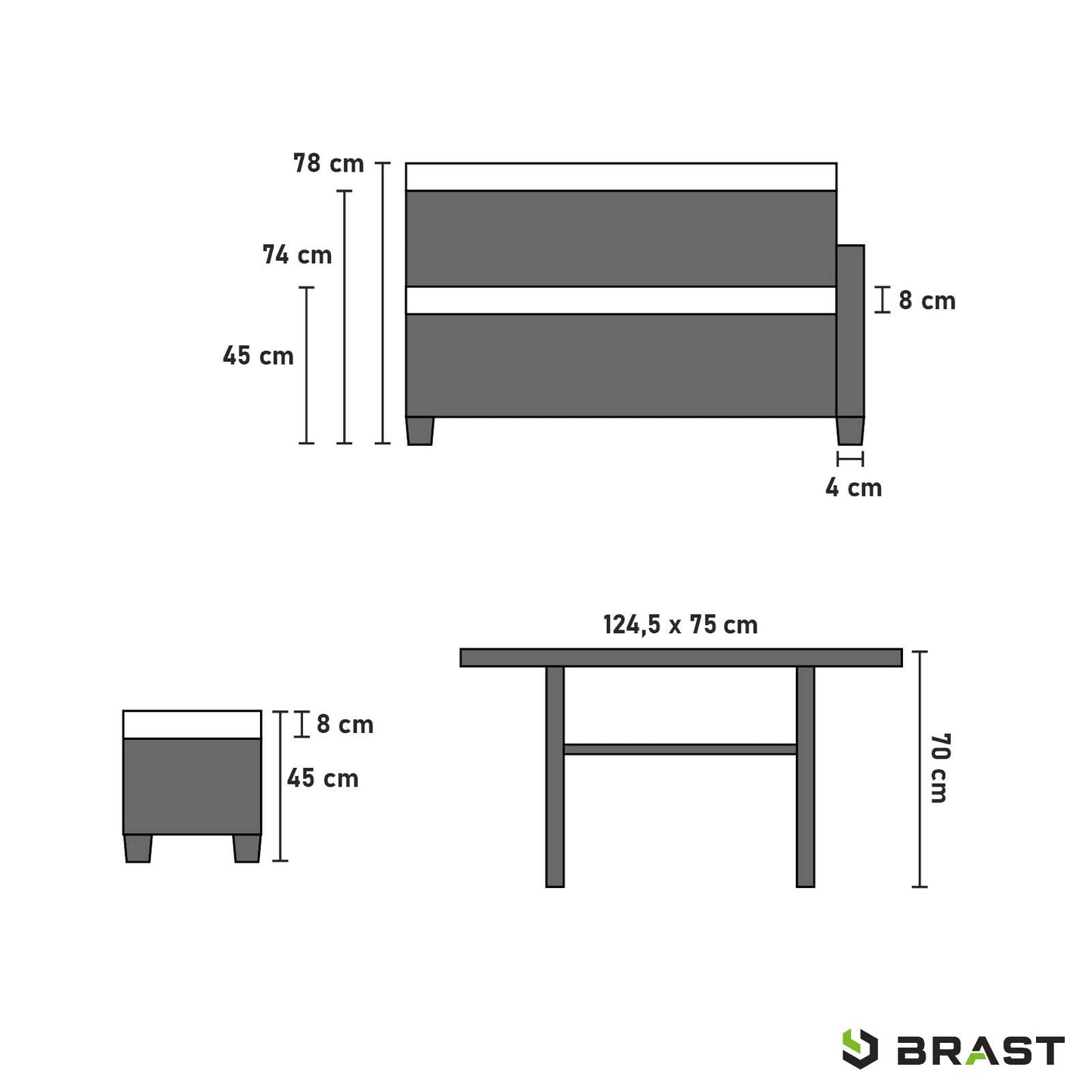 BRAST Sofa Dining Lounge MADRID
