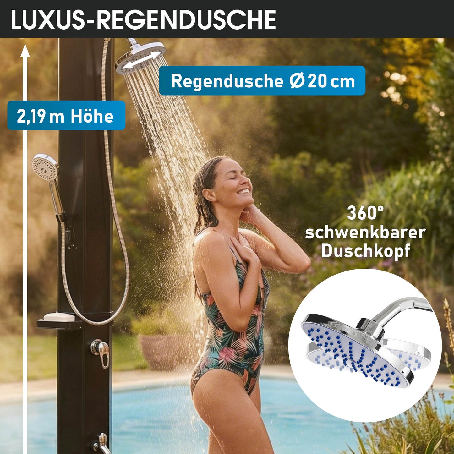 BRAST 3in1 Solardusche 60 L