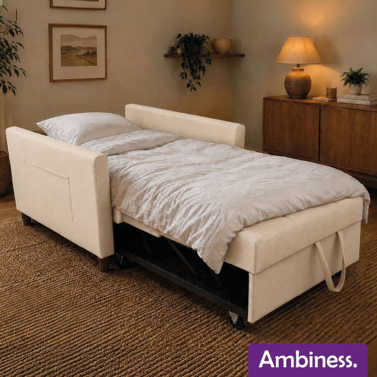 Ambiness 3in1 Einsitzer Schlafsofa beige