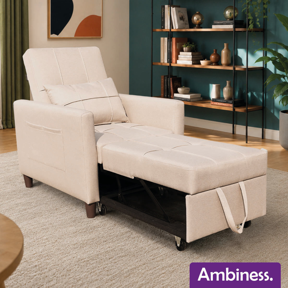 Ambiness 3in1 Einsitzer Schlafsofa beige