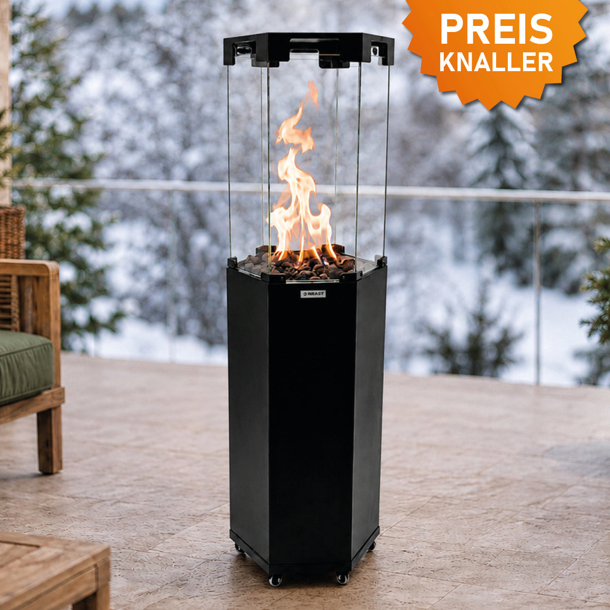 BRAST Gasheizstrahler FLAME schwarz