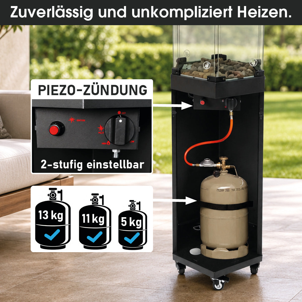 BRAST Gasheizstrahler FLAME schwarz