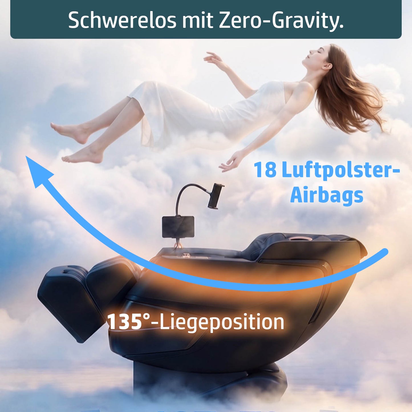 Ambiness Massagesessel NALA schwarz