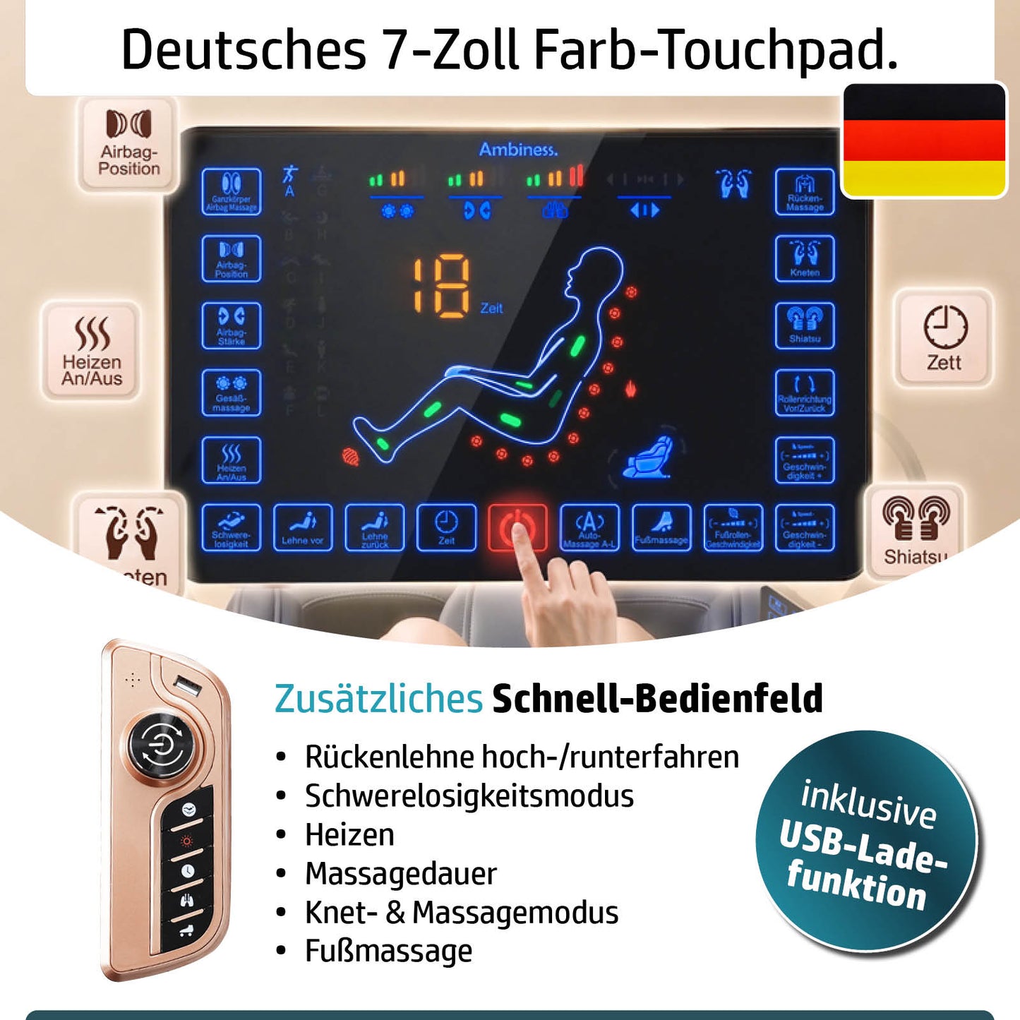 Ambiness Massagesessel NALA schwarz