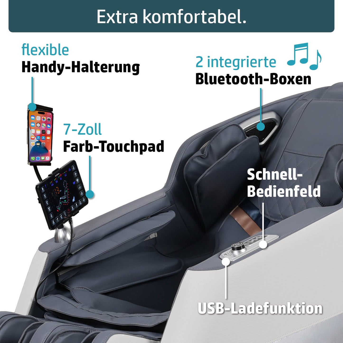 Ambiness Massagesessel NALA weiß