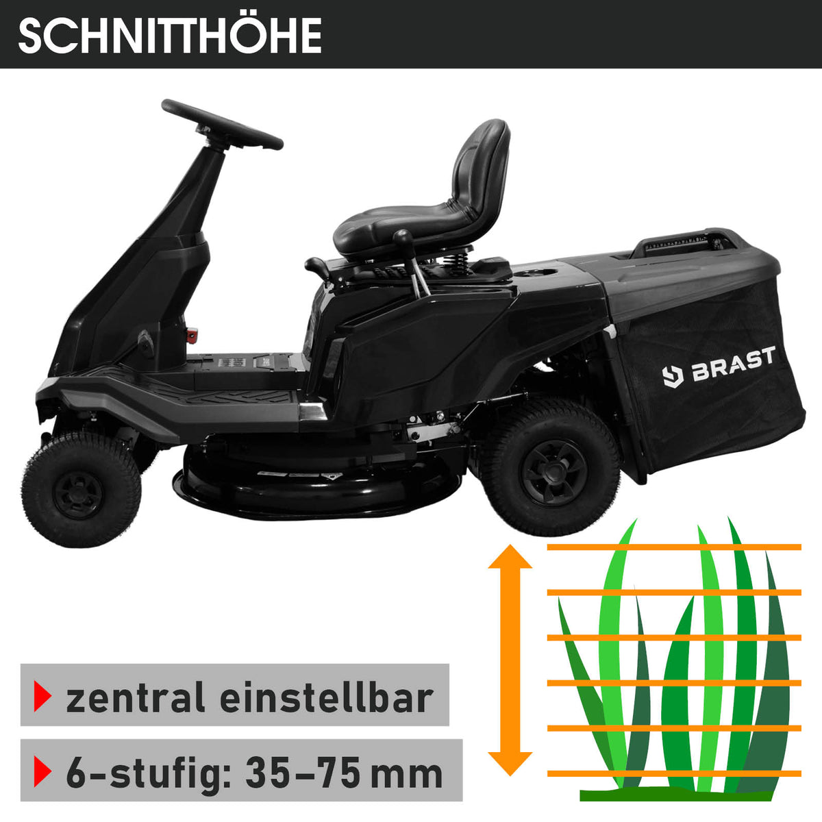 Benzin Aufsitzmäher 66224 ESTART Automatik