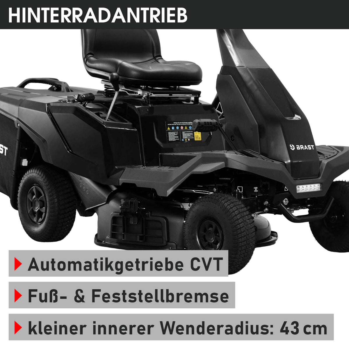 Benzin Aufsitzmäher 66224 ESTART Automatik