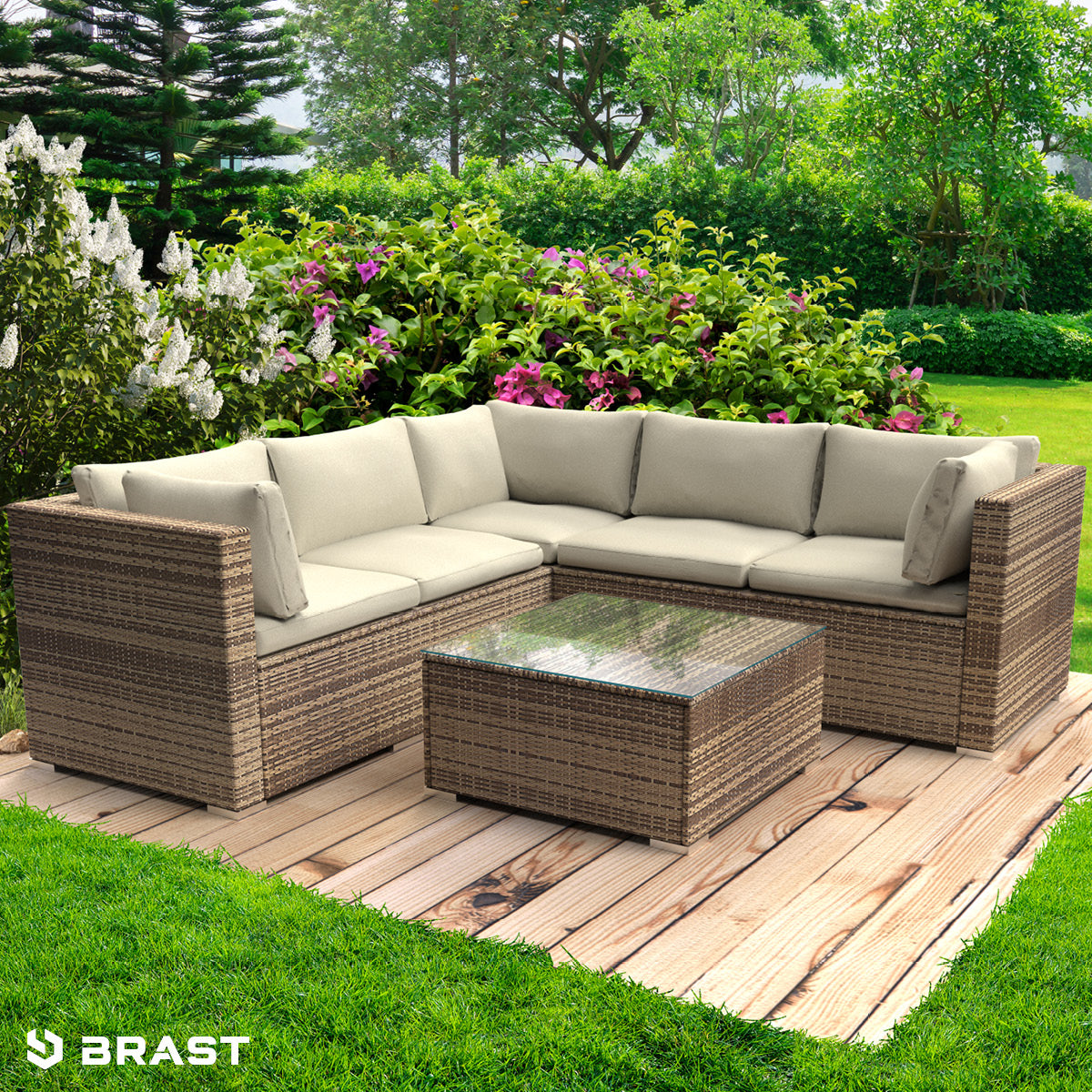 Polyrattan Loungemöbel PASSION braun