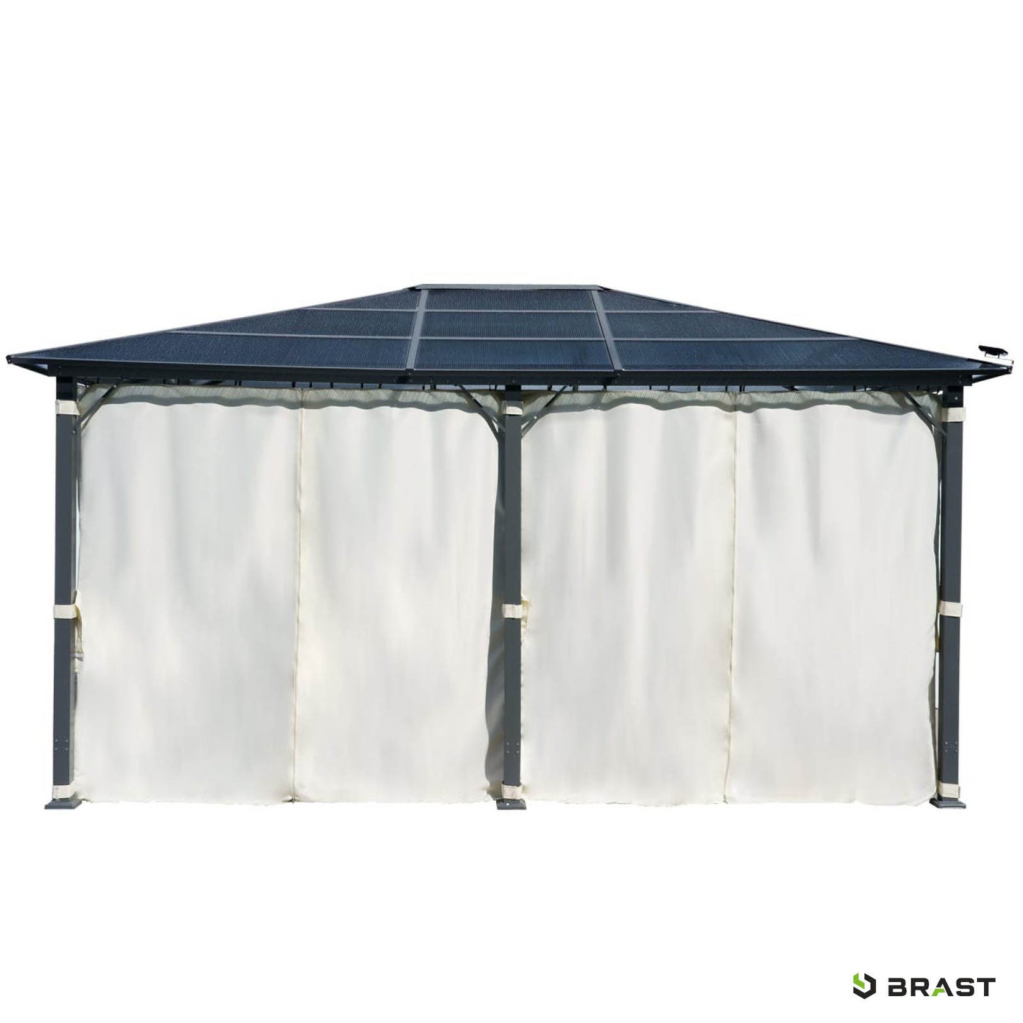 Alu-Pavillon PREMIUM  3,6x4,8m beige inkl. LEDs
