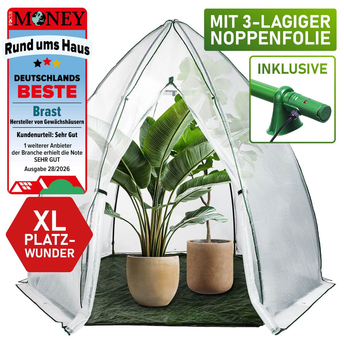 BRAST Überwinterungszelt Frostschutz-Set XL