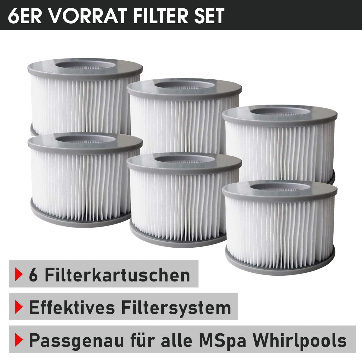 BRAST Mspa Whirlpool OSLO Maxi Set 6 Personen mit LED
