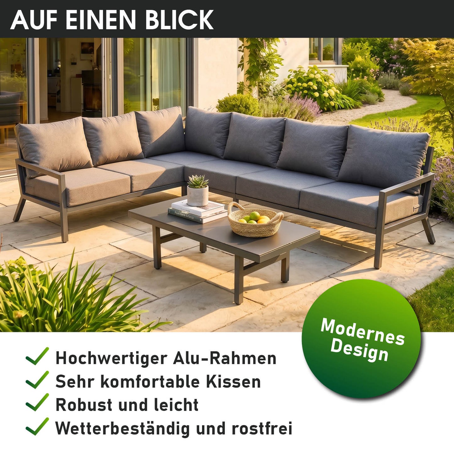BRAST Alu Gartenlounge Set ADRIA Mare