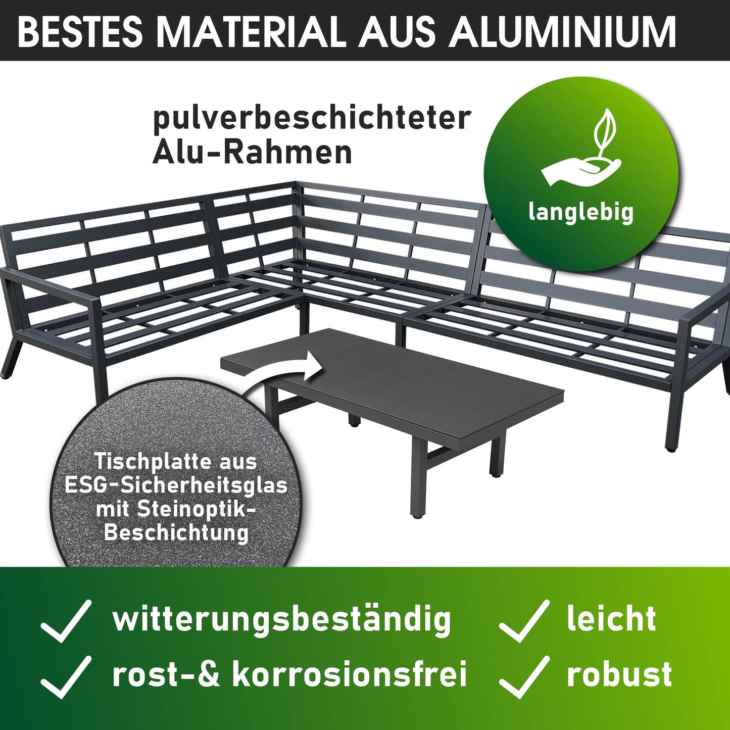 BRAST Alu Gartenlounge Set ADRIA Mare