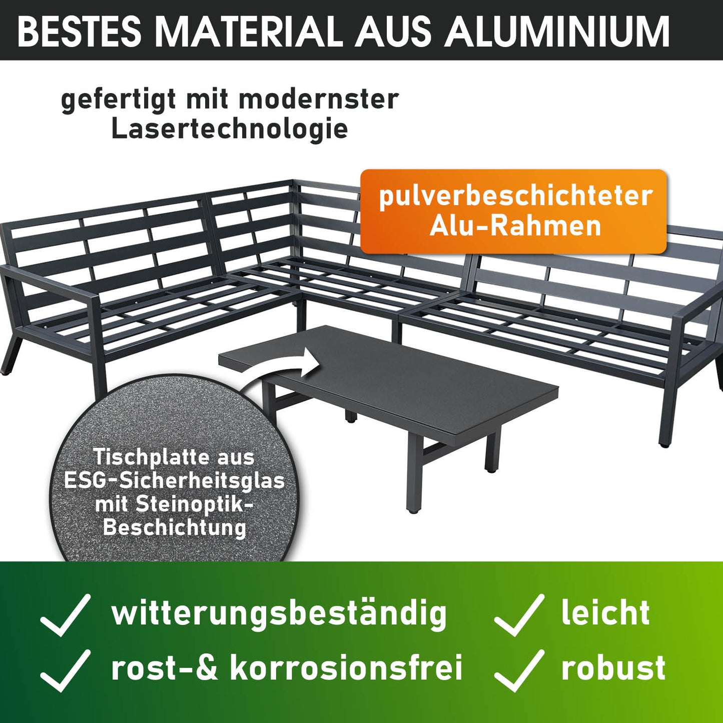 BRAST Alu Gartenlounge Set ADRIA Mare
