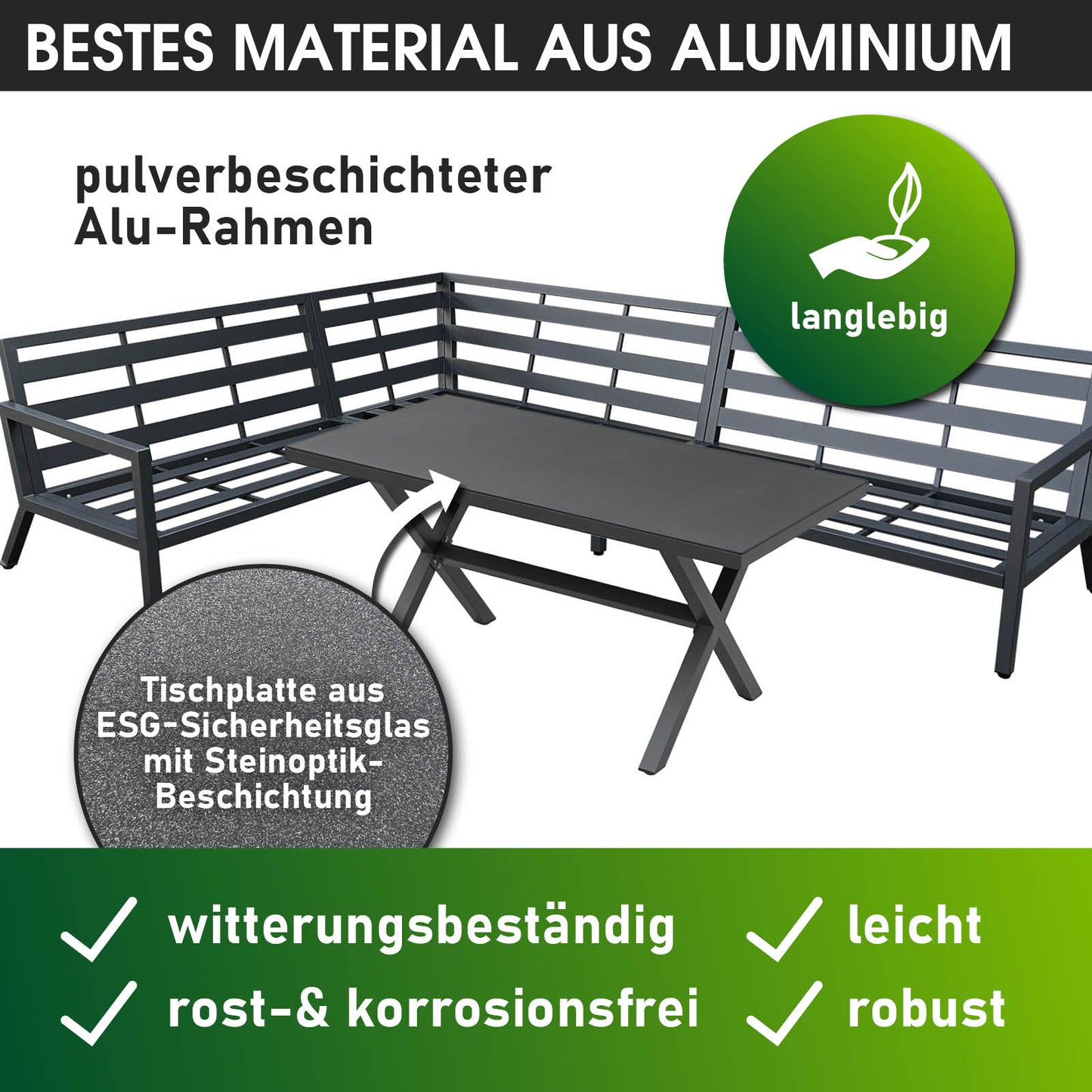 BRAST Alu Dining Lounge Set ADRIA Sole