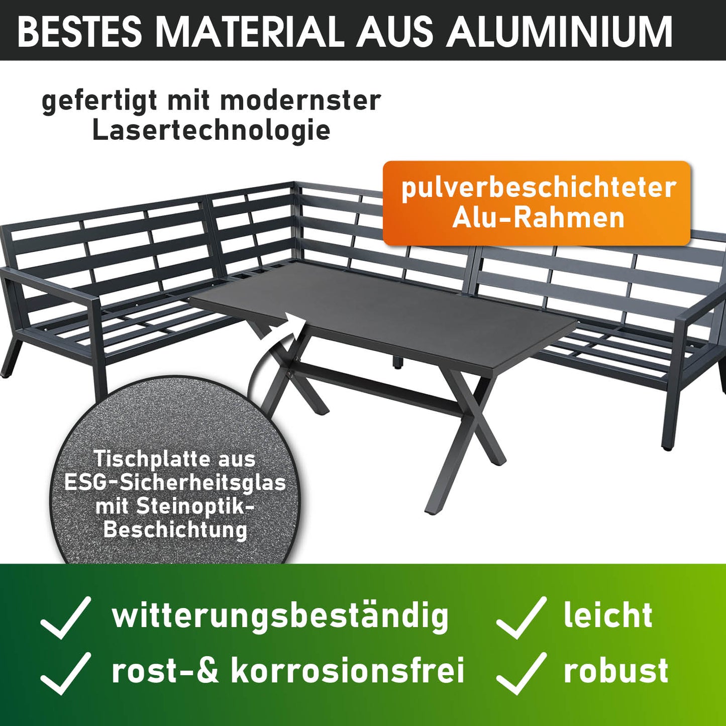 BRAST Alu Dining Lounge Set ADRIA Sole