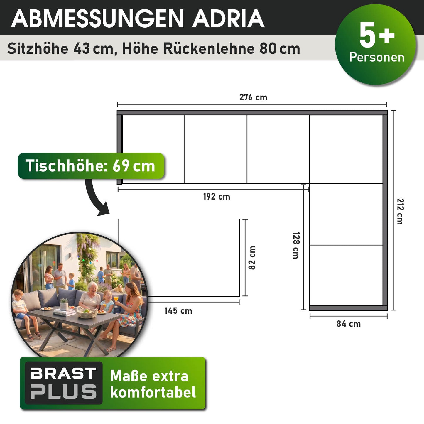 BRAST Alu Dining Lounge Set ADRIA Sole