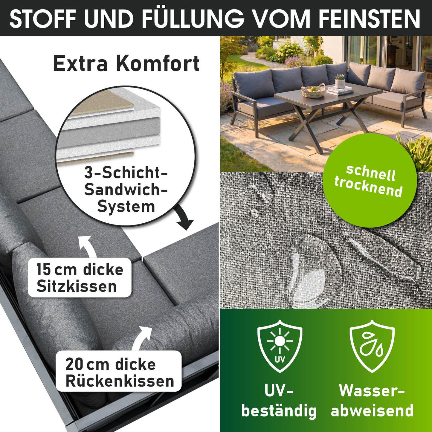 BRAST Alu Dining Lounge Set ADRIA Sole