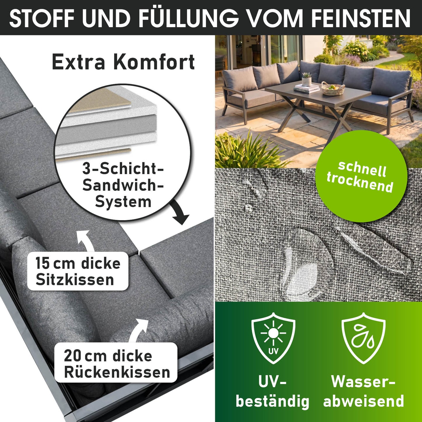BRAST Alu Dining Lounge Set ADRIA Sole