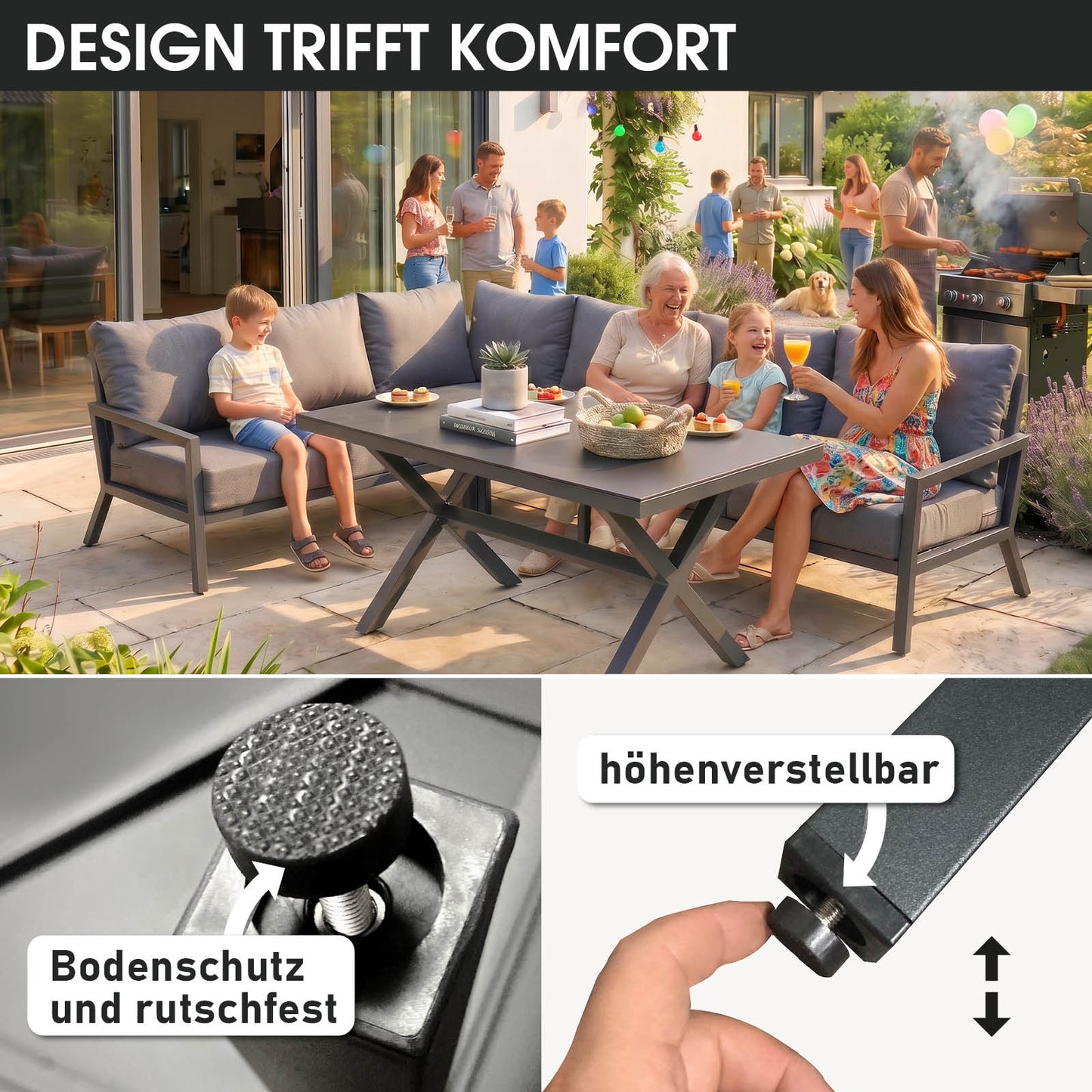 BRAST Alu Dining Lounge Set ADRIA Sole