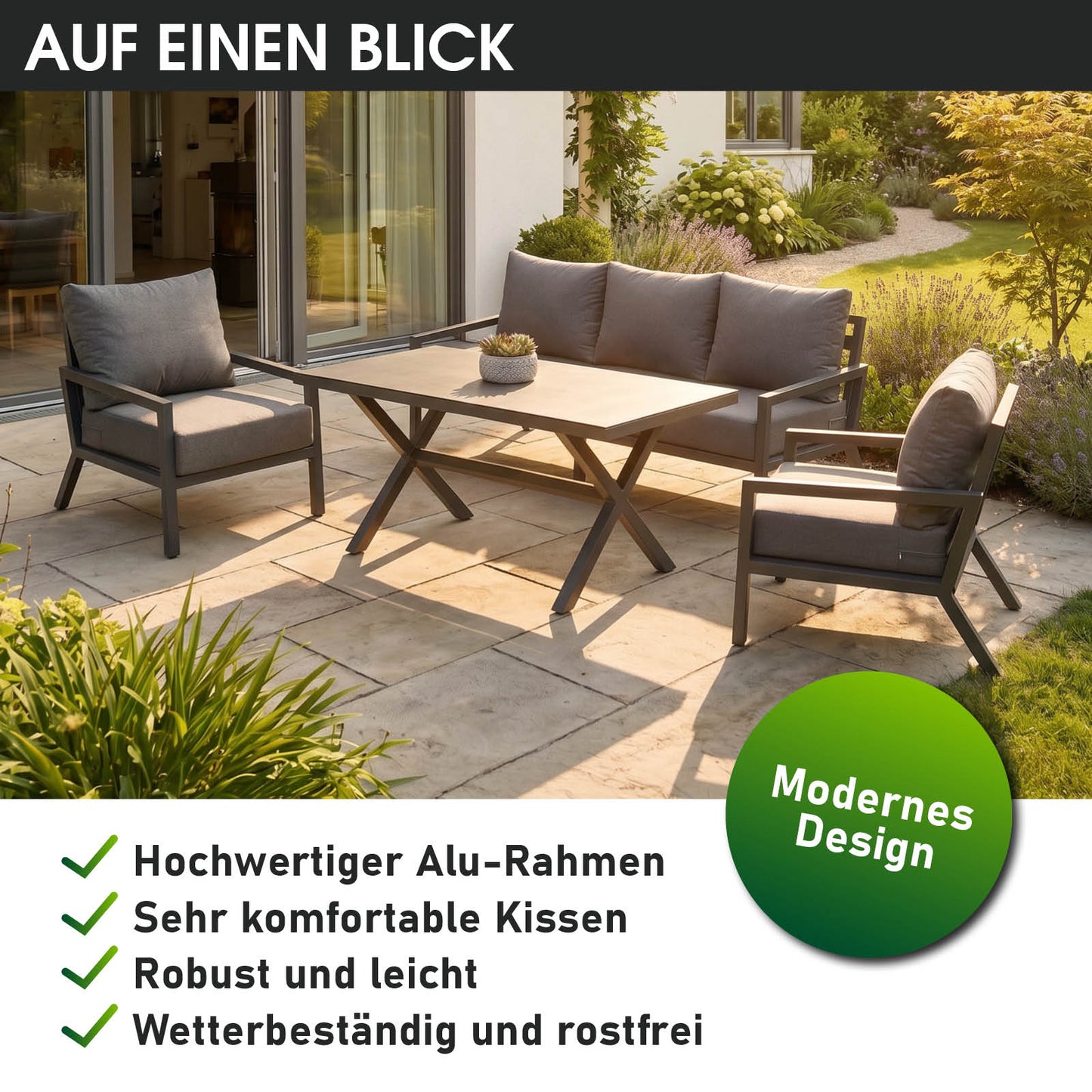BRAST Alu Gartenmöbel Dining Set ADRIA Vista