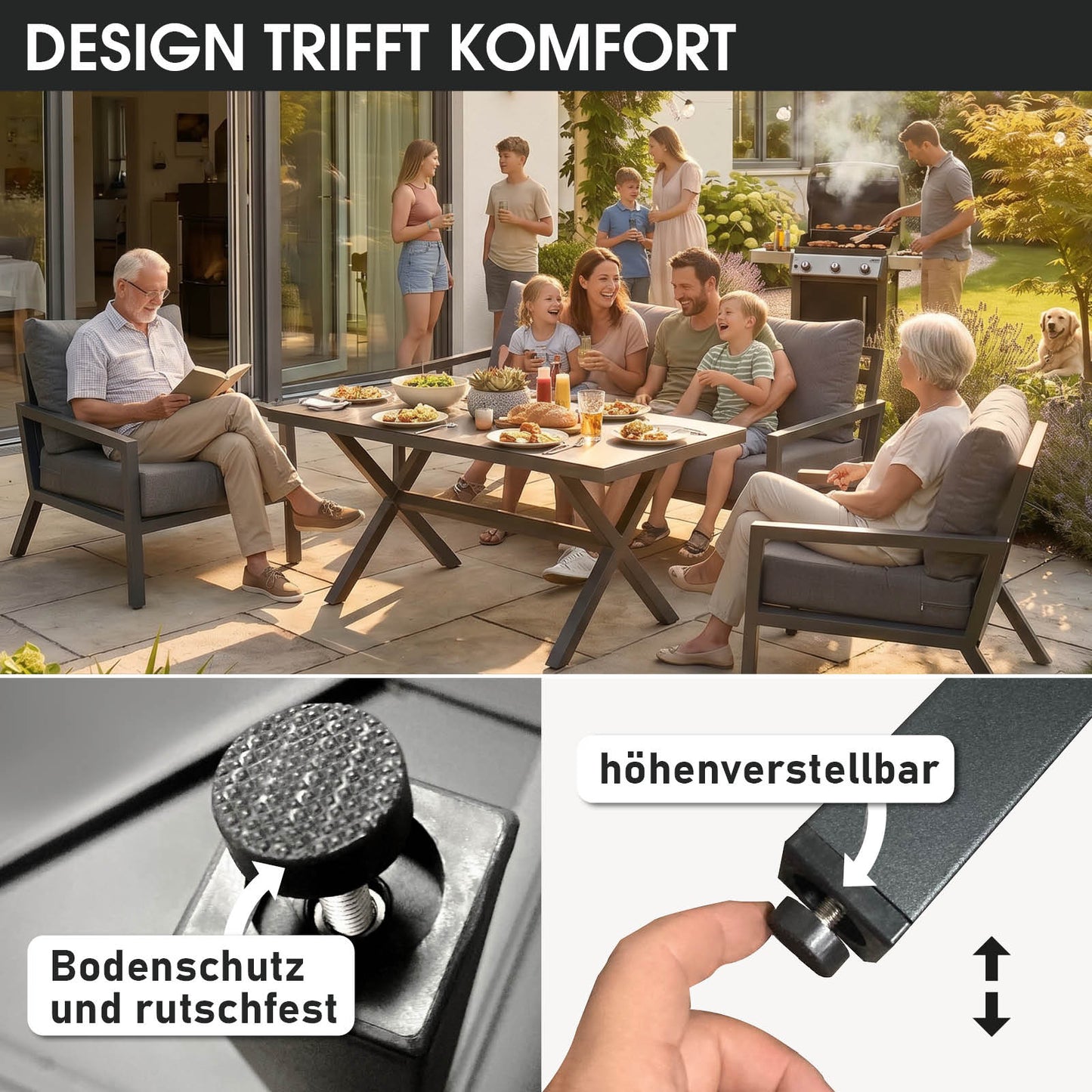 BRAST Alu Gartenmöbel Dining Set ADRIA Vista