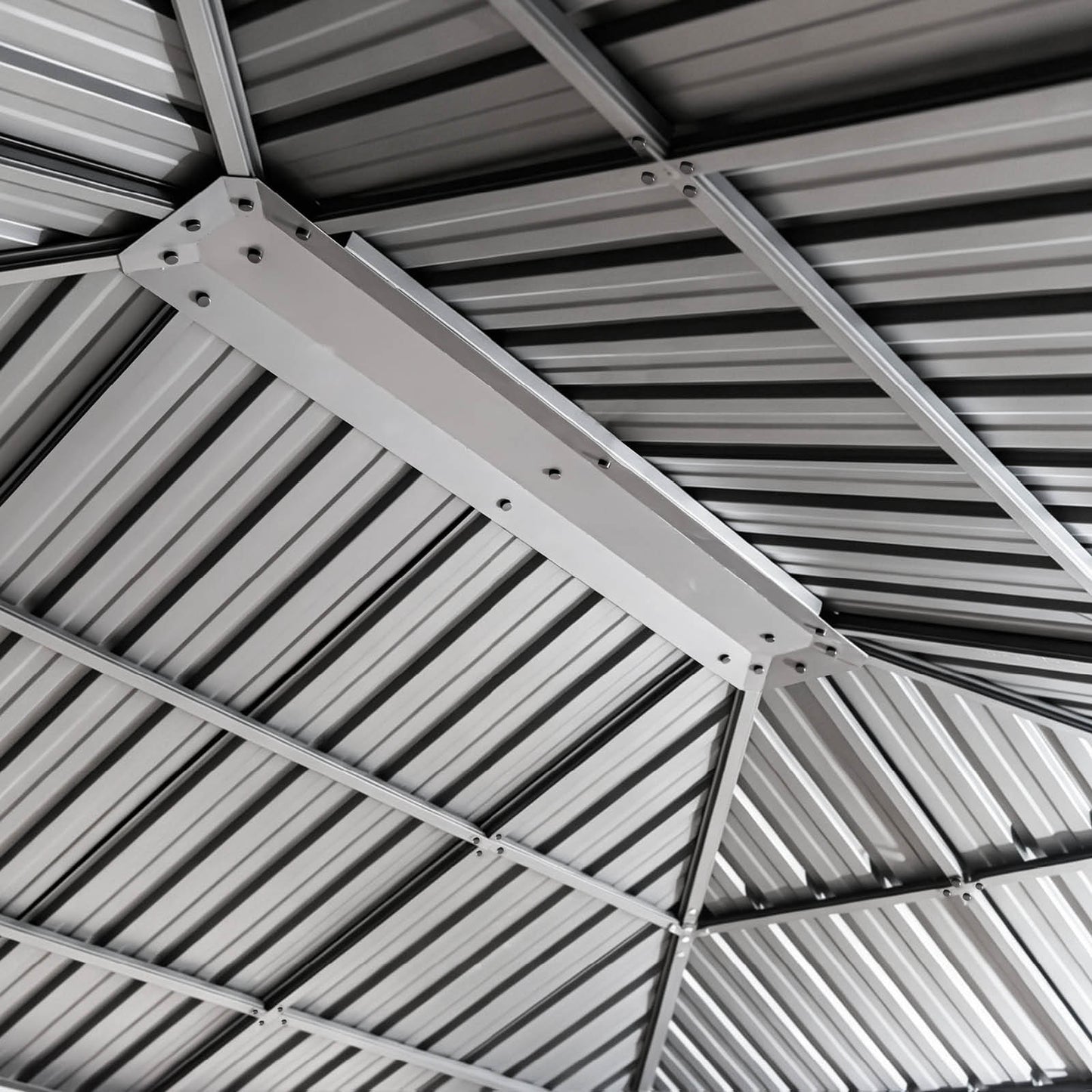 Alu Pavillon MIAMI mit Stahldach 3x4 inkl. LEDs