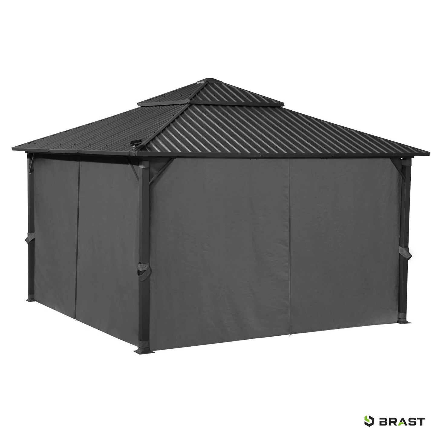 Alu Pavillon MIAMI mit Stahldach 4x4 inkl. LEDs