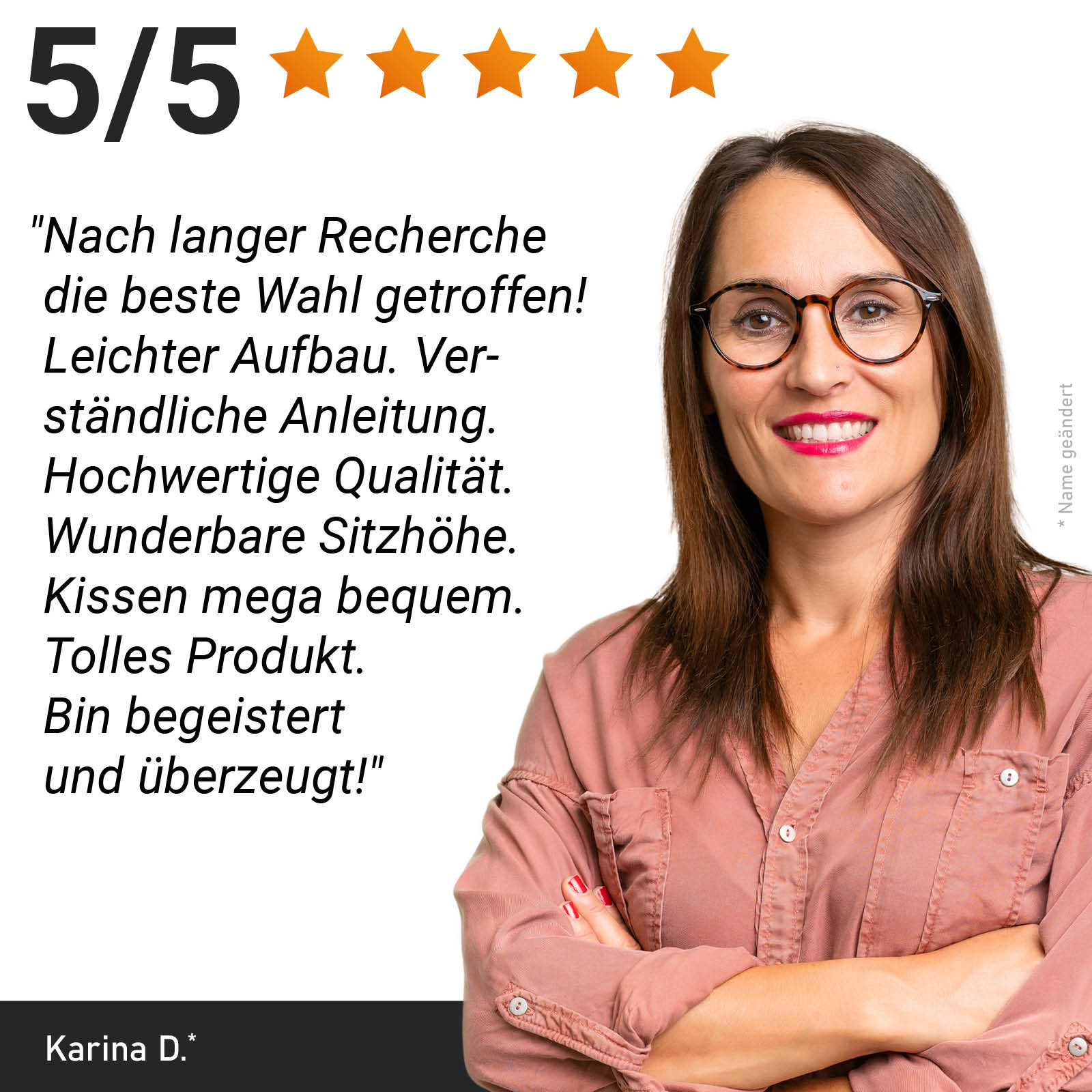 Textbewertung mit 5 Sternen für Loungemöbel Set, Lounge Gartenmöbel aus grauem Rattan Lounge Material.