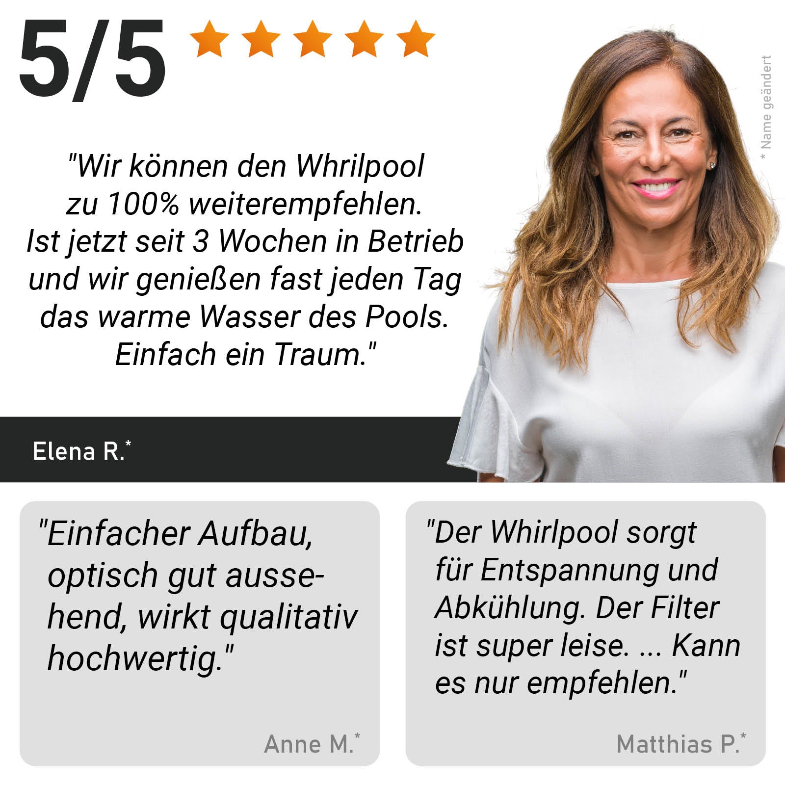 Aufblasbarer Whirlpool outdoor für 4 Personen mit fester Außenwand, ideal als Garten Jacuzzi.